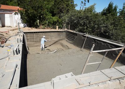 Piscine pulvériser du béton